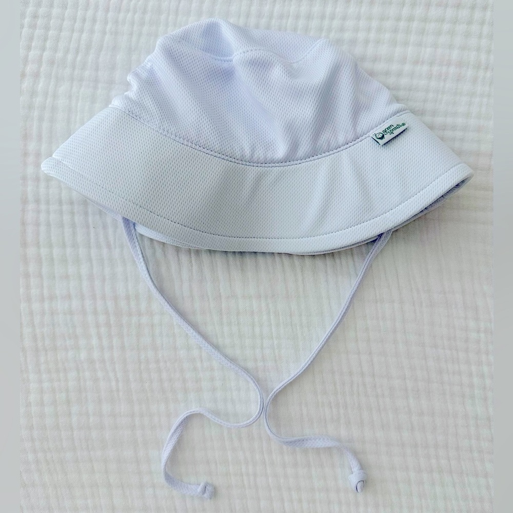 Green Sprouts Baby Swim Bucket Hat White 9-18 months
